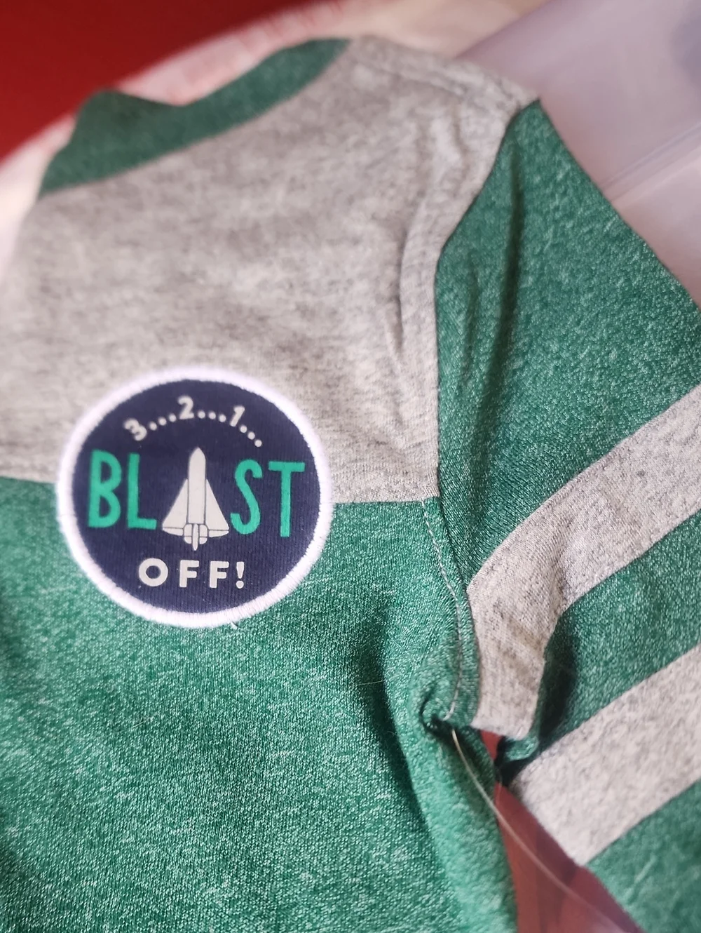 Nwt Sz 18-24 Months Old Navy Kids' Green & Blue Long-Sleeve Space Graphic Tees